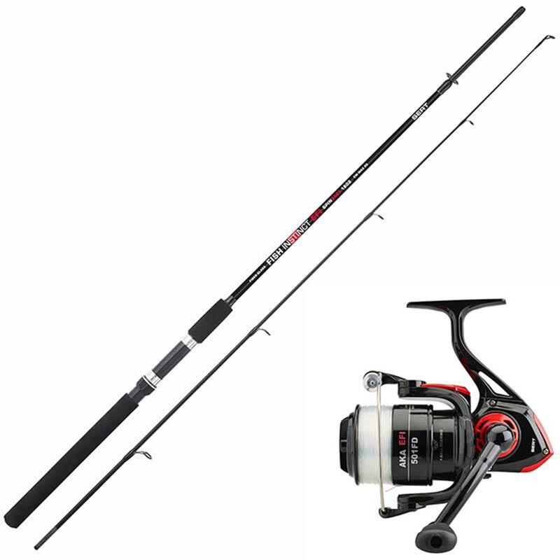 Ensemble Sert Fish Instinct FW20 Spincast 2.15m, 10-30g + Moulinet Aka Efi 201 RD - Cannes Spinning | Pacific P&ecirc;che