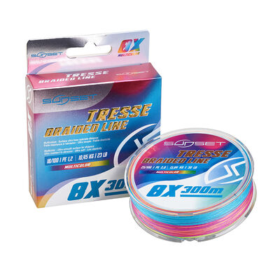 Tresse Sunset Competition Multicolor RS x8 300 m - Tresses | Pacific P&ecirc;che