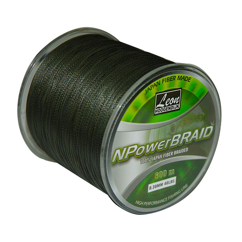 Tresse carpe leon hoogendijk n power braid 40lbs 0.30mm 600m - Tresse | Pacific P&ecirc;che