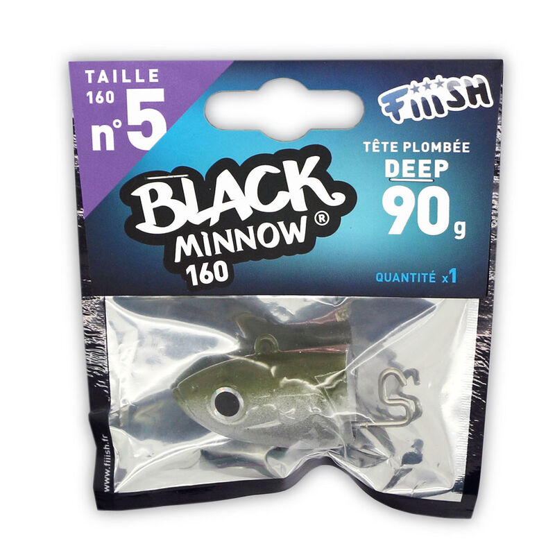Tete plombee fiiish black minnow 160 deep 90g (x1) - Têtes Plombées | Pacific Pêche