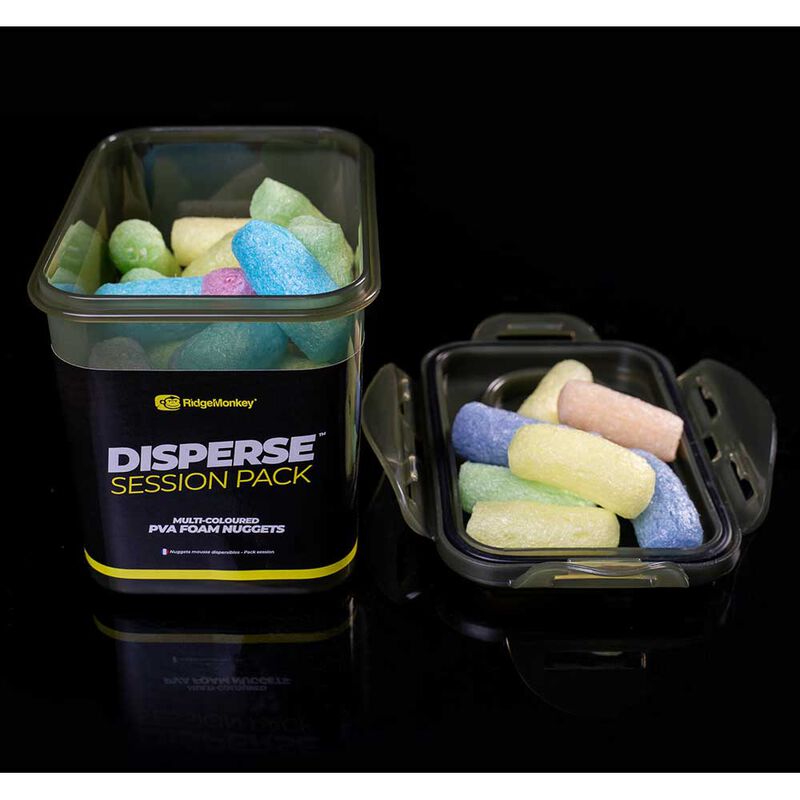 Boite ridge monkey disperse nuggets pva foam pack session - Pva Soluble | Pacific P&ecirc;che
