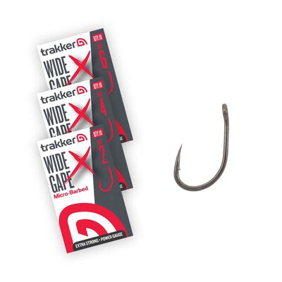 Hameçons Trakker Wide Gape XS Hooks Micro Barbed x5 - Hameçons | Pacific Pêche