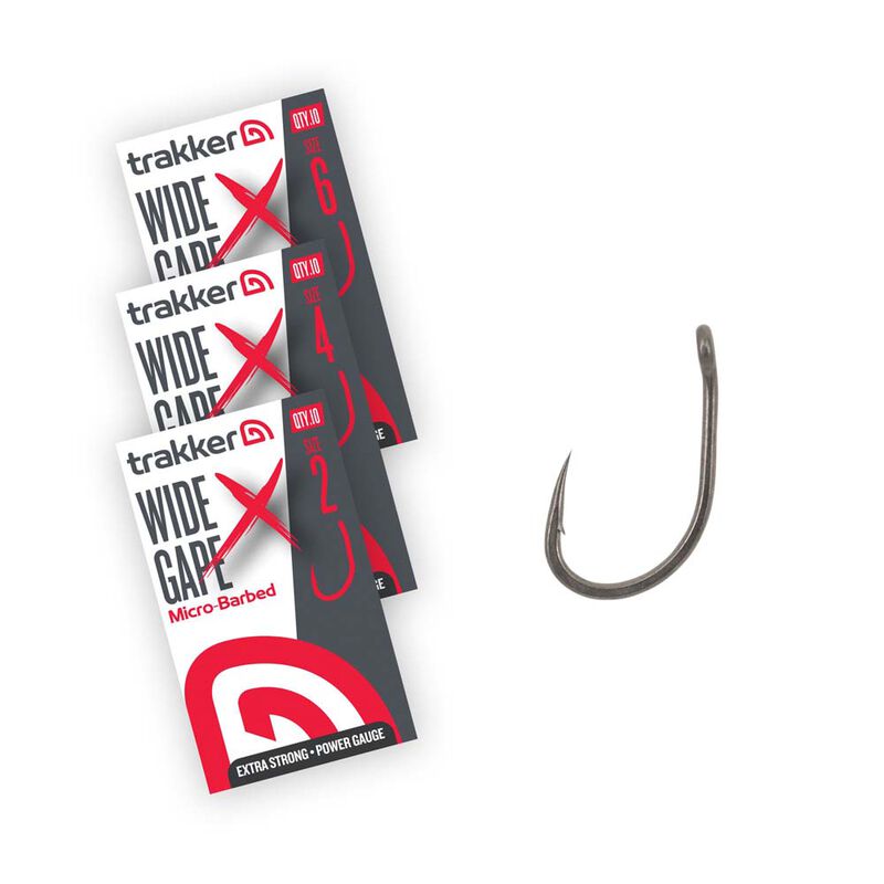 Hameçons Trakker Wide Gape XS Hooks Micro Barbed x5 - Hameçons | Pacific Pêche