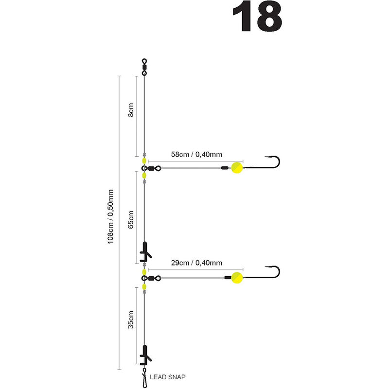 Bas de Ligne SPRO Salt Rig L-Range Polyball Citrus 1/0 - Bas de Lignes / Lignes Mont&eacute;es | Pacific P&ecirc;che