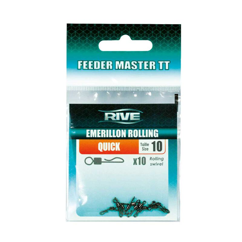 Emerillon Rolling Rive Quick - Taille 10 (x10) - Acc. de montage feeder | Pacific Pêche