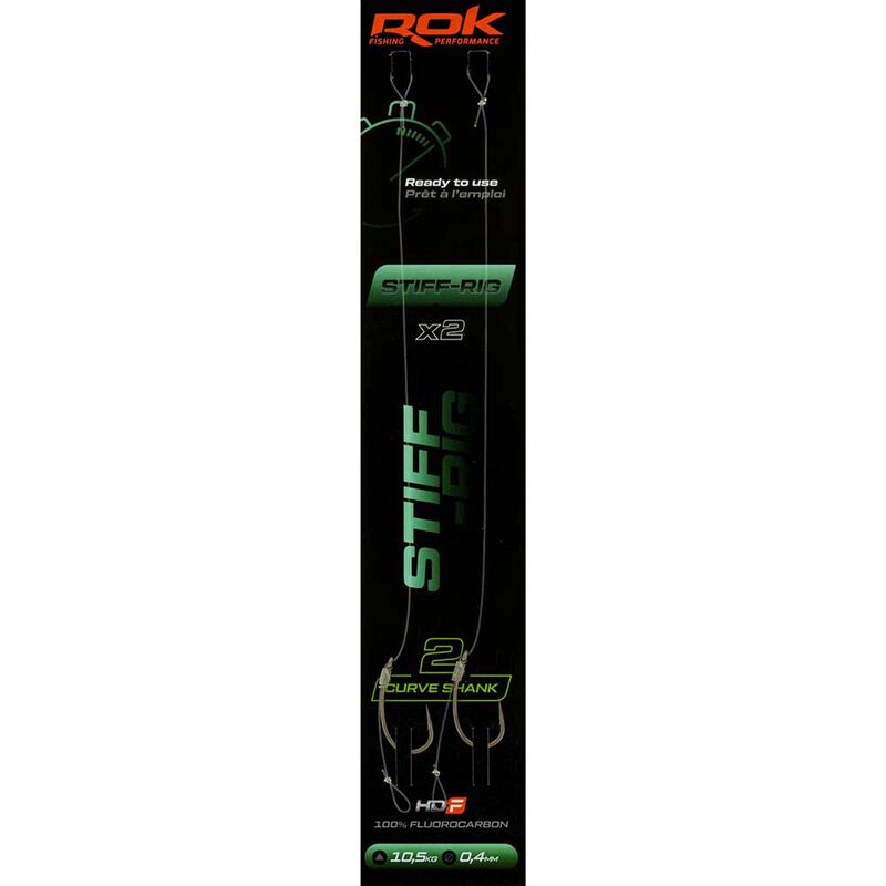 Bas de Ligne Rok Stiff Rig Curve Shank (x2) - Bas de Ligne Mont&eacute;s | Pacific P&ecirc;che