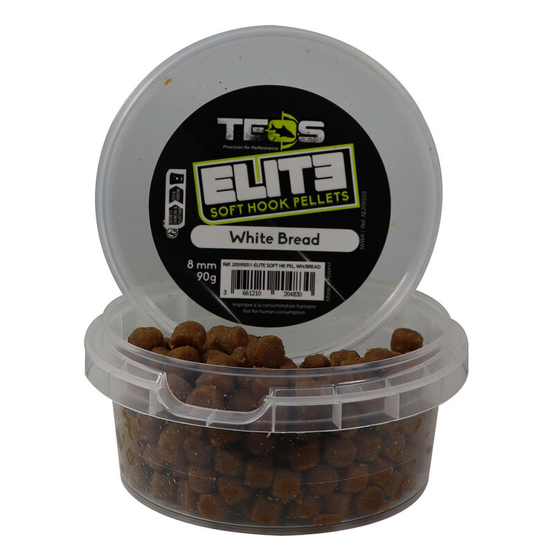 Pellets Soft Hook Teos Elite White Bread 8mm 90g - Pellets | Pacific P&ecirc;che