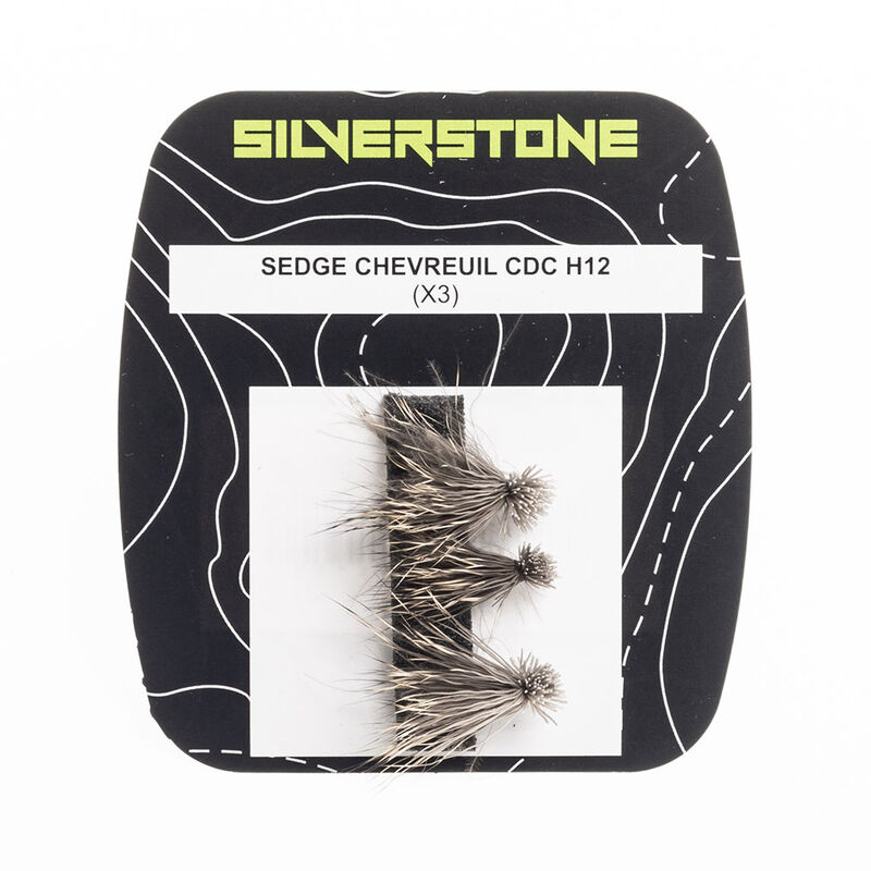 Mouche s&egrave;che silverstone sedge chevreuil et cdc h12 (x3) - S&egrave;ches | Pacific P&ecirc;che