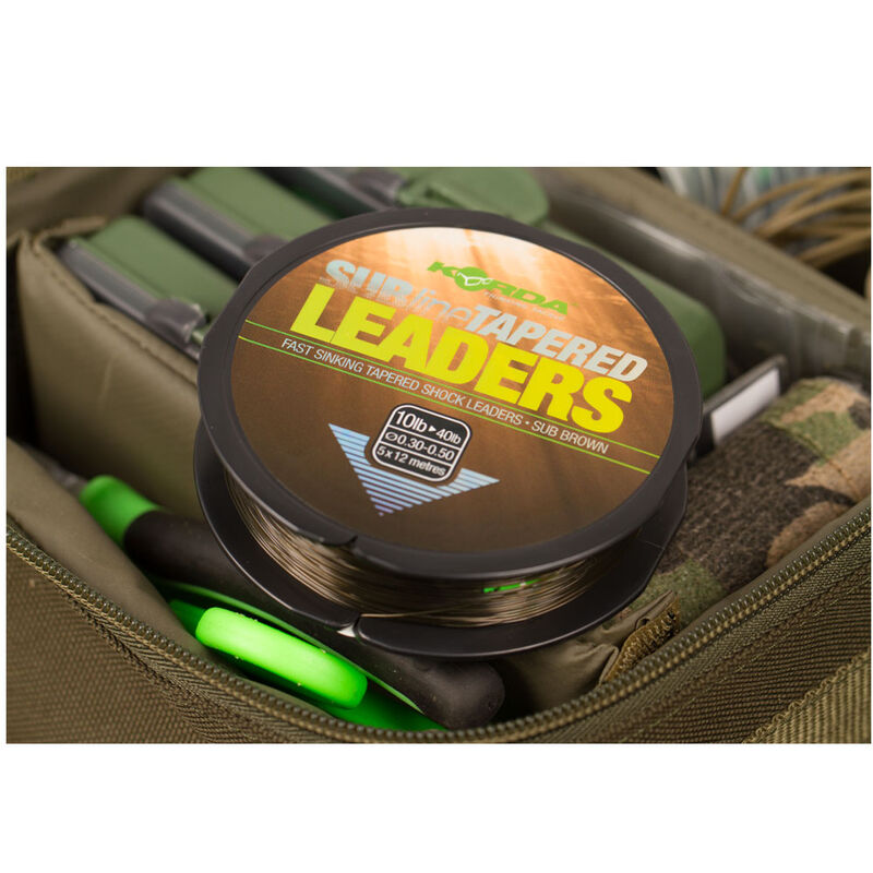 T&ecirc;te de ligne carpe korda subline tapered leader (12m x5) - T&ecirc;te de ligne | Pacific P&ecirc;che