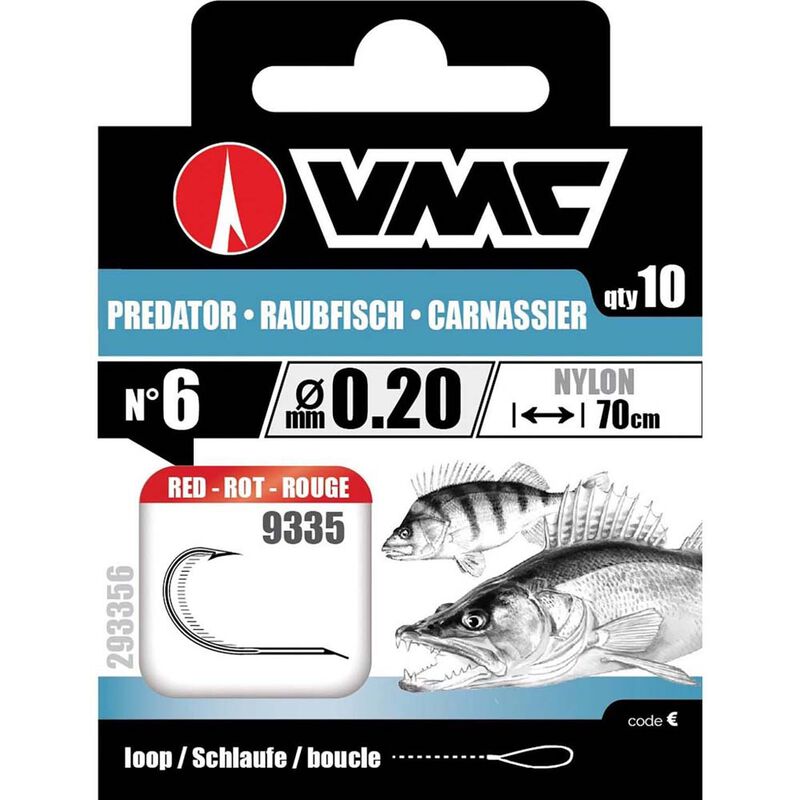 Hame&ccedil;ons Mont&eacute;s Nylon VMC Predator (x10) - Carnassier au pos&eacute; | Pacific P&ecirc;che