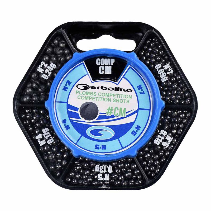 Boite distributrice plombs ronds anglaise compet 5 cases  Garbolino - Ronds | Pacific Pêche