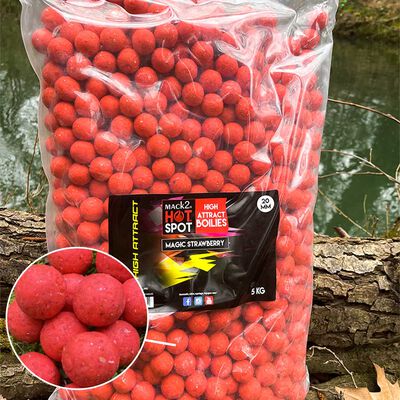 Bouillettes Mack2 High Attract STRAWBERRY 20mm 5kg - Denses | Pacific Pêche