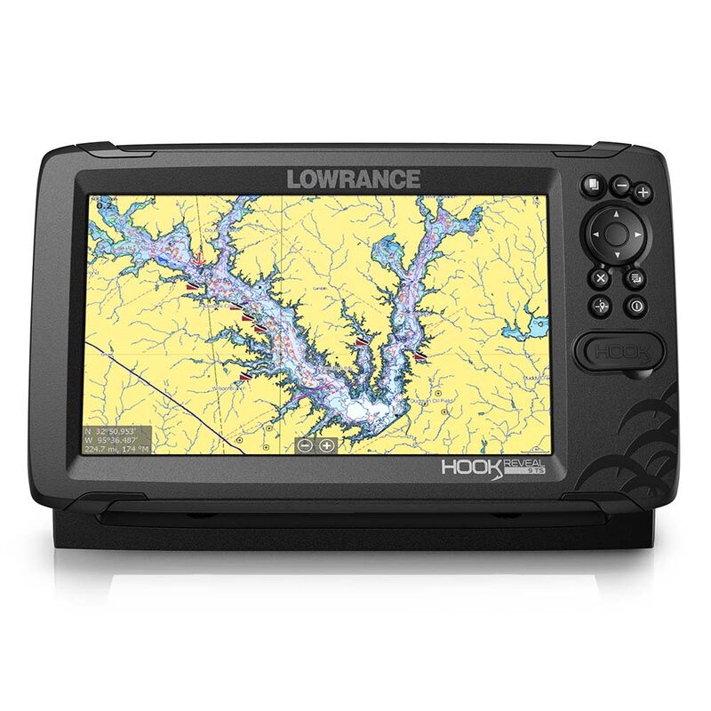 Sondeur Lowrance Hook Reveal 9 Combin&eacute; 9" avec sonde HDI 50/200 kHz - Sondeurs | Pacific P&ecirc;che