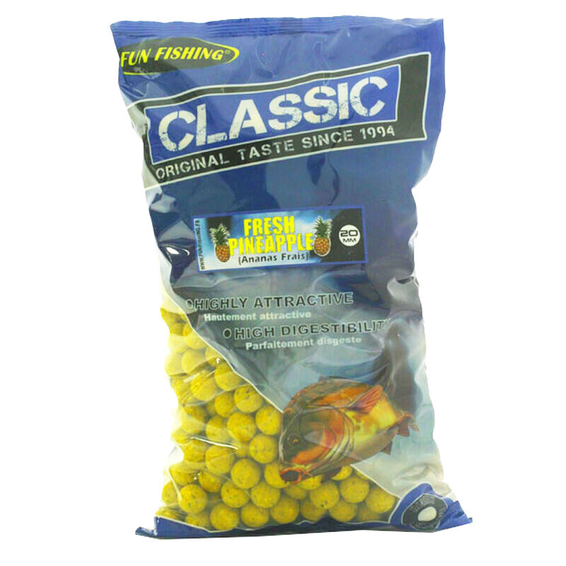 Bouillettes carpe fun fishing classic ananas frais 20mm 4kg - Denses | Pacific Pêche