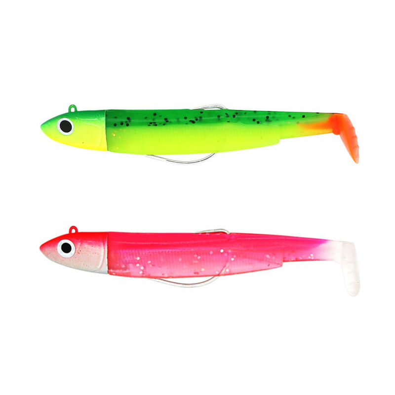 Leurre souple double combo black minnow 90 offshore 9cm 10g taille 2 - Leurres souples | Pacific P&ecirc;che