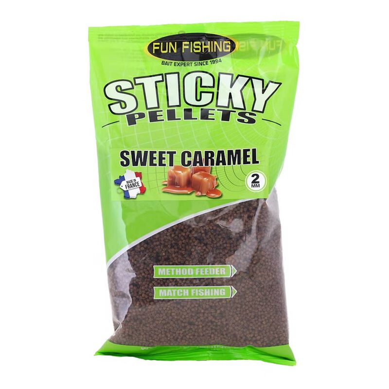 Sticky Pellet Funn Fishing Sweet Caramel 2 mm 650 g - Expanders | Pacific P&ecirc;che