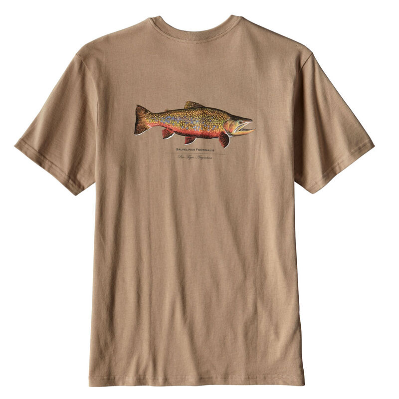 T-shirt patagonia m's world trout rio tigre mojave kaki - Tee-shirts | Pacific P&ecirc;che