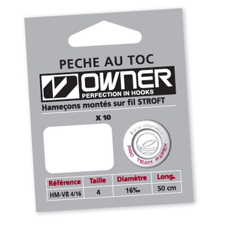 Hameçon monté truite owner toc teigne (x10) - Hameçons montés | Pacific Pêche