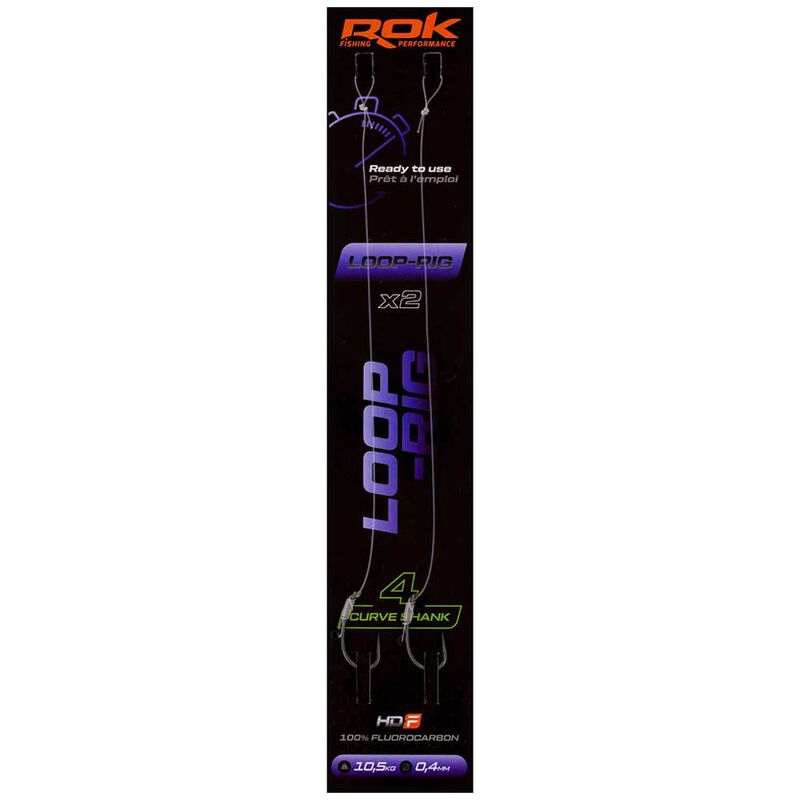 Bas de Ligne Rok Loop-Rig Curve Shank (x2) - Bas de Ligne Montés | Pacific Pêche