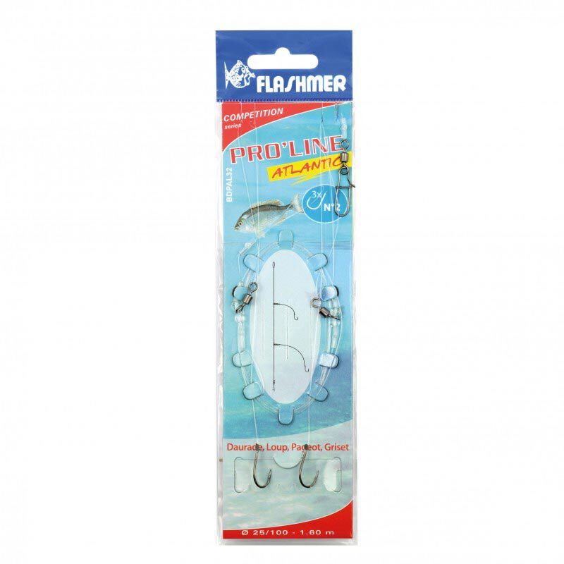 Bas de Ligne Pro line Atlantic 2ham Flashmer - Bas de Lignes / Lignes Montées | Pacific Pêche
