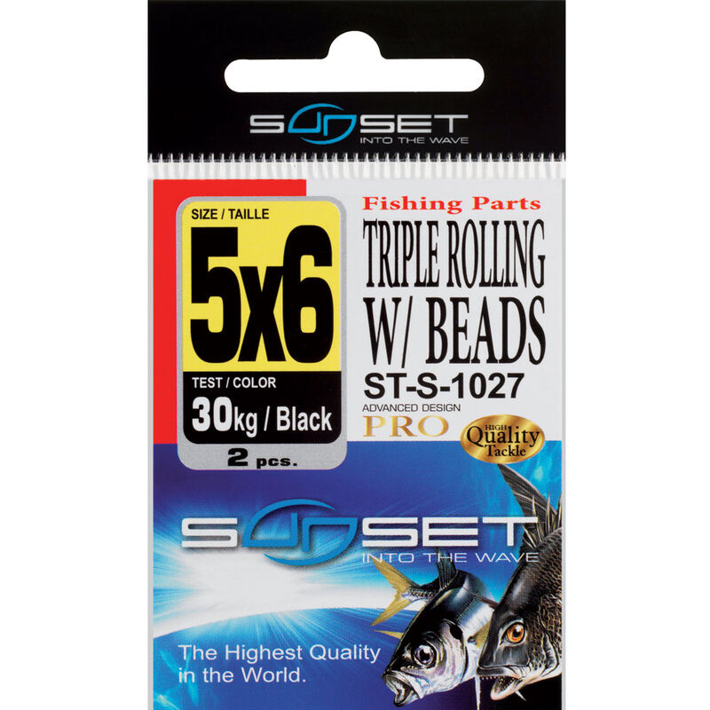 Emerillons triples pater noster mer sunset triple rolling w/ beads - Emerillons mer | Pacific Pêche