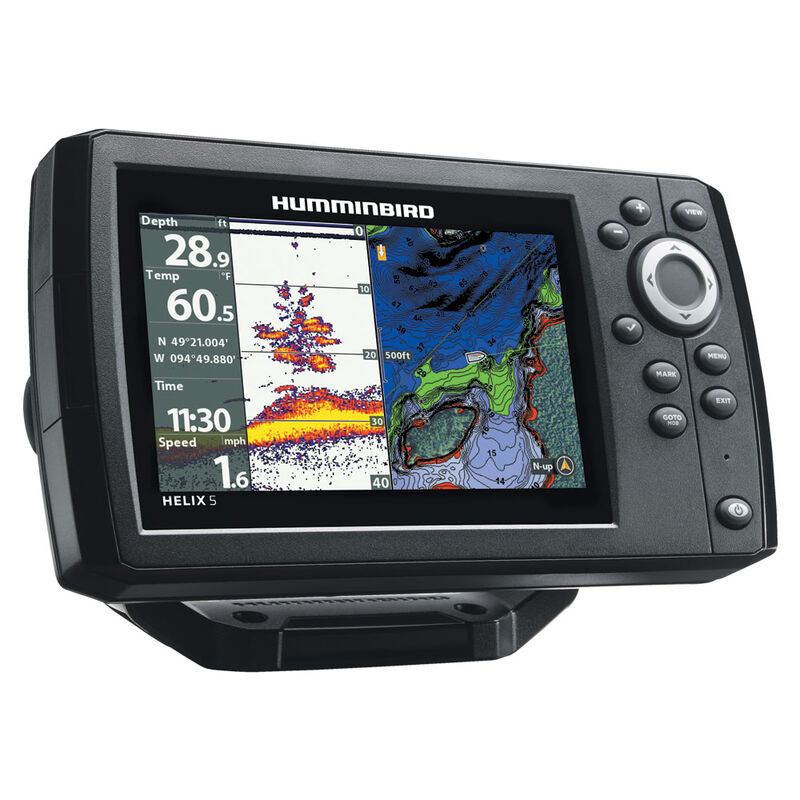 Combine sondeur / gps humminbird helix 5g2 hd 2d sonde ta+t° 83/200khz - Sondeurs/Gps | Pacific Pêche