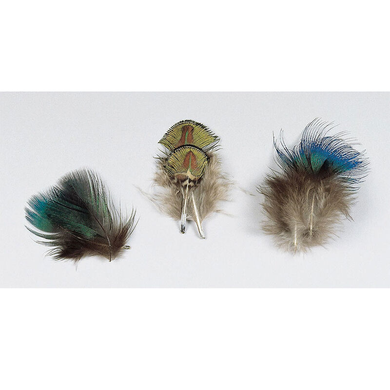 Fly tying plumes de paon naturelles bleues jmc - Plumes | Pacific Pêche
