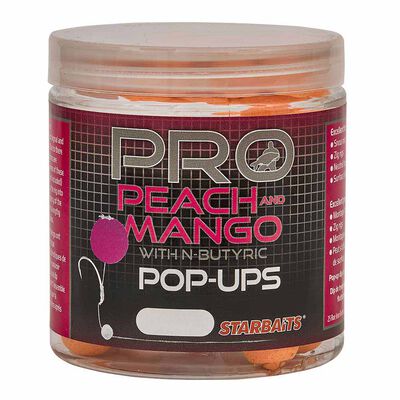Bouillettes flottantes carpe probiotic probio peach / mango pop ups 60 gr - Flottantes | Pacific Pêche