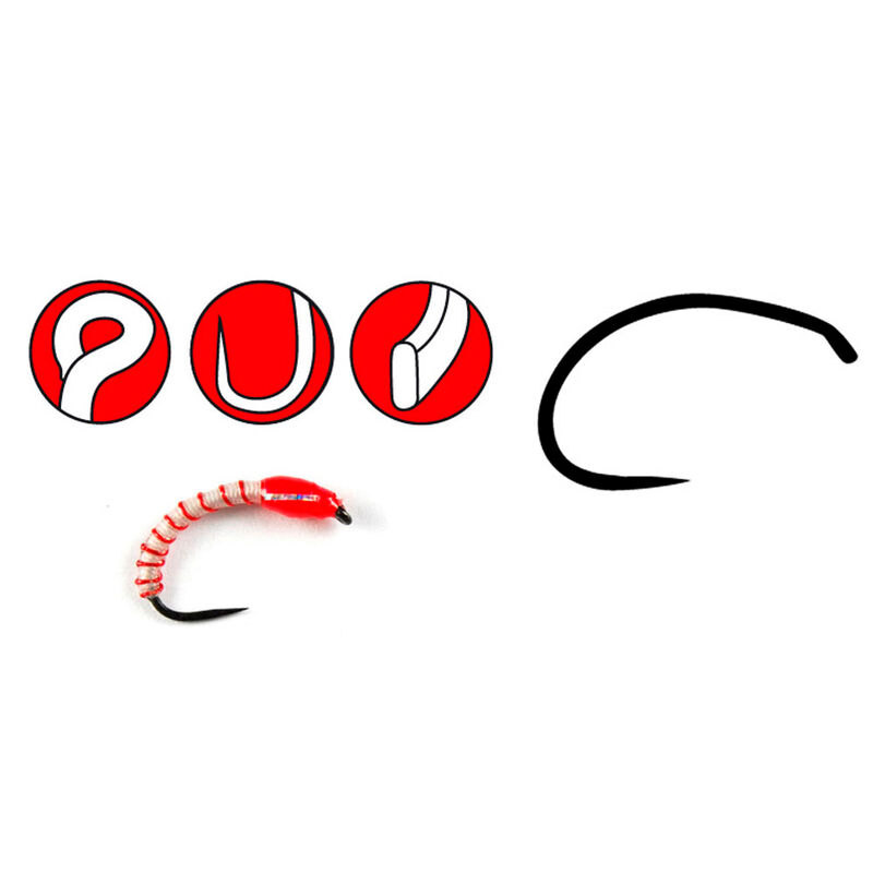 Hame&ccedil;ons mouche gamakatsu c12 black bl (x25) sans ardillon - Hame&ccedil;ons | Pacific P&ecirc;che