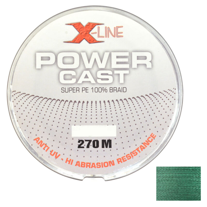 Tresse x-line power cast green 4 brins 270m - Tresses | Pacific Pêche