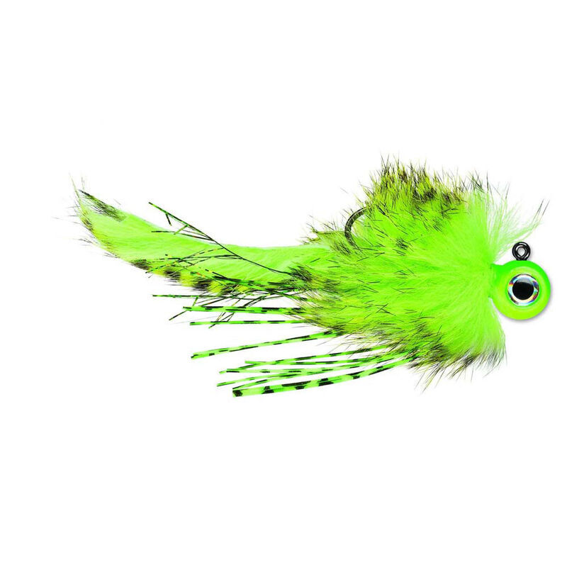 Leurre Bucktail VMC Twitchin Jig Glow Green Machine UV - T&ecirc;tes plomb&eacute;es | Pacific P&ecirc;che