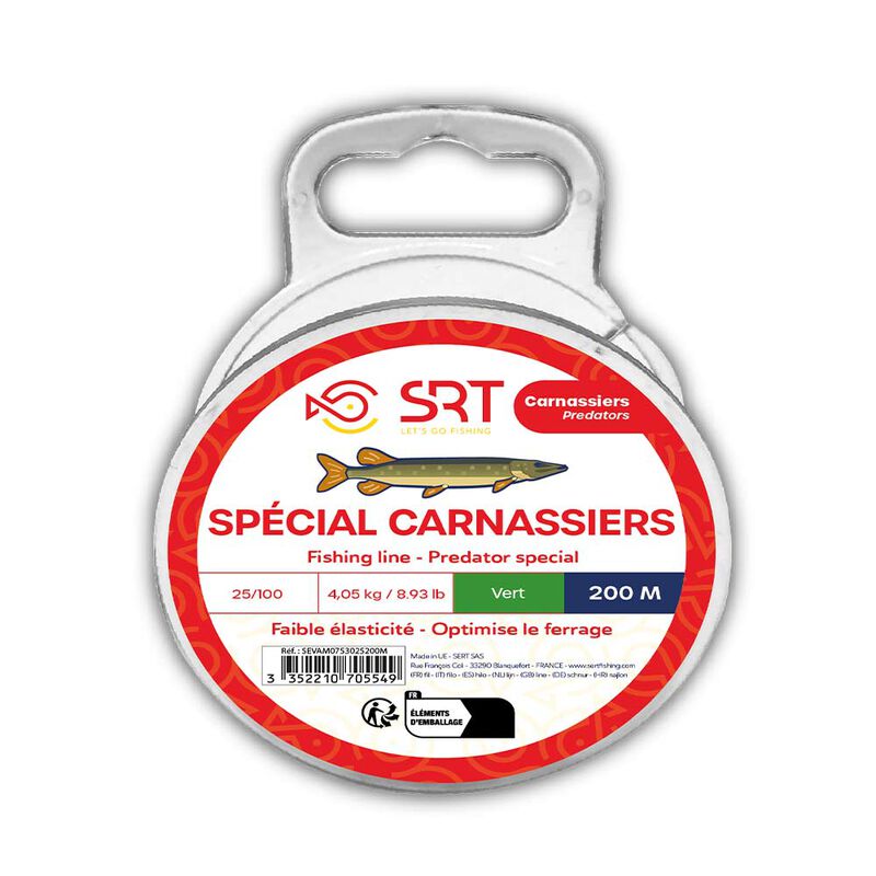 Nylon Sert Spécial Carnassier Vert 200m - Nyons | Pacific Pêche
