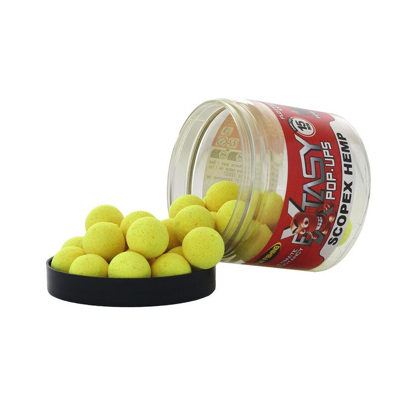 Bouillettes Fun Fishing Extasy Pop ups Scopex Hemp 50gr 15mm - Flottantes | Pacific Pêche