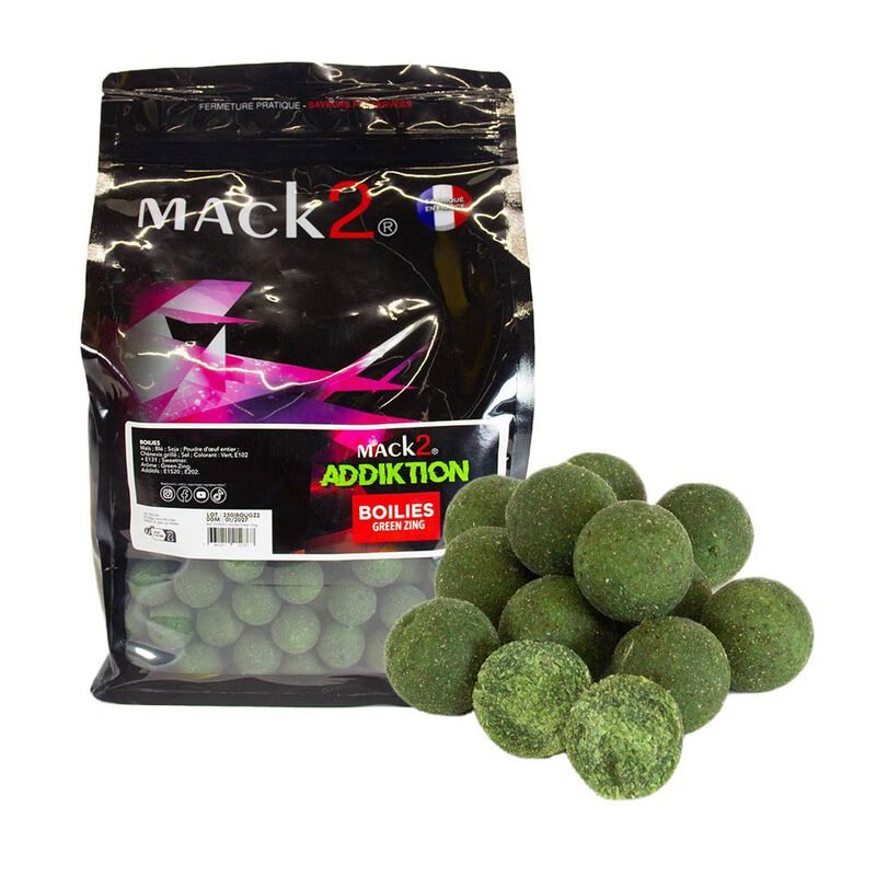 Bouillettes Mack2 Green Zing 1kg - Denses | Pacific Pêche