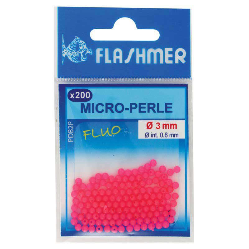 Perles flashmer balais fluo (pochette de 100) - Perles | Pacific P&ecirc;che