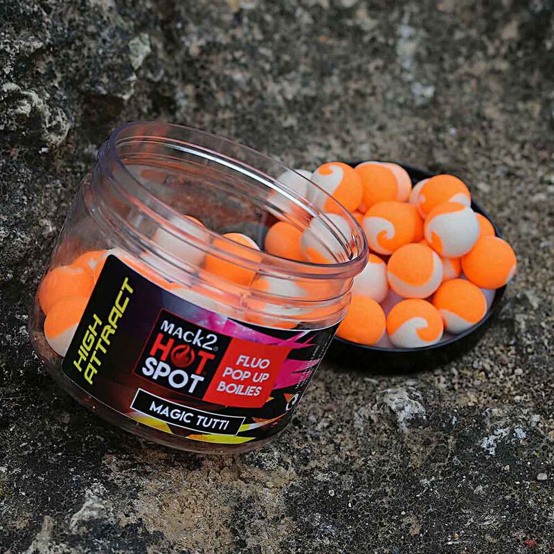 Bouillettes flottantes mack2 magic tutti high attract fluo pop up two tone - Flottantes | Pacific P&ecirc;che