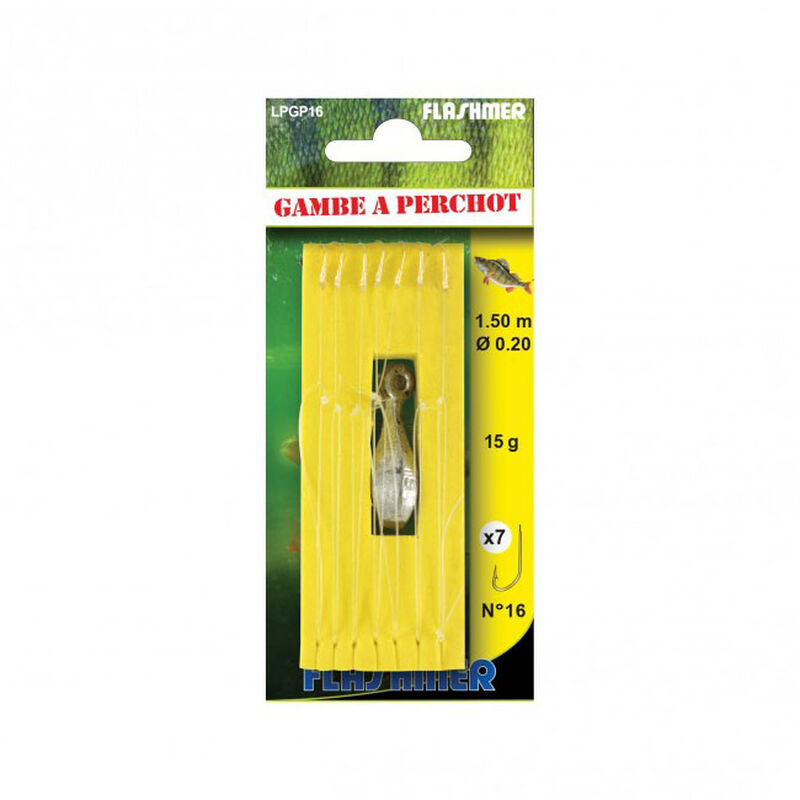 Bas de ligne Flashmer Gambe à Perchot 7 hameçons - Bas de ligne montés | Pacific Pêche