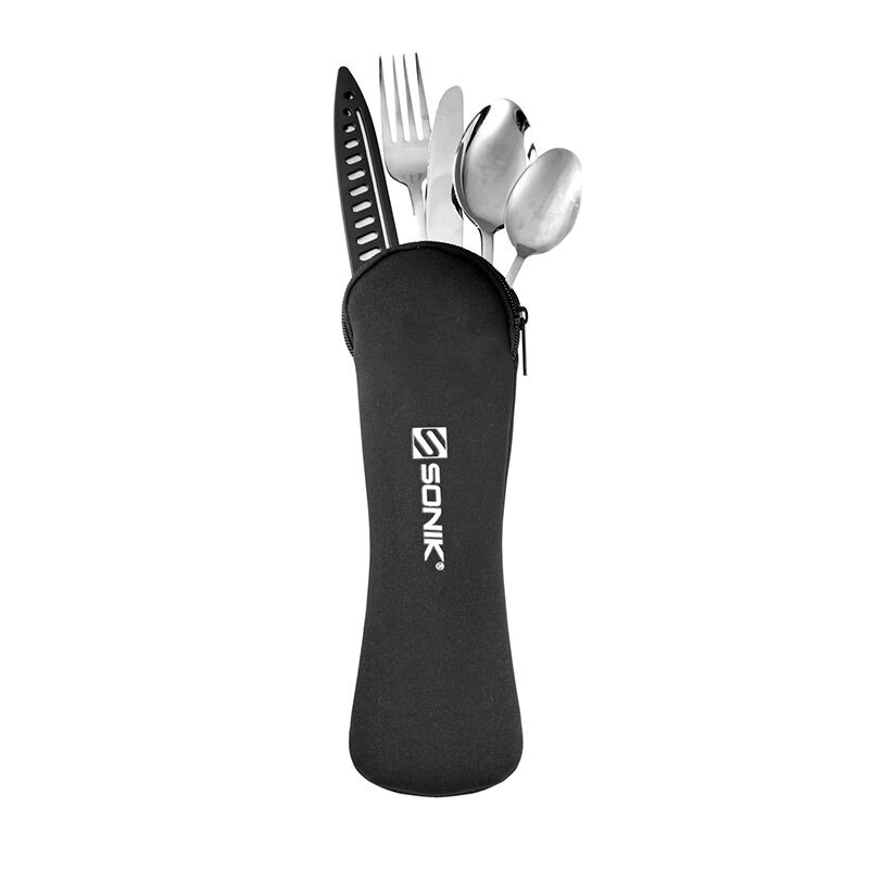 Set De Couverts Sonik Sizzla Cutlery Set Inox Avec Pochette N&eacute;opr&egrave;ne - Cuisine/Repas | Pacific P&ecirc;che