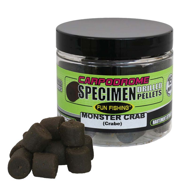 PELLETS PERÇÉS 80g MONSTER CRAB FUN FISHING 15mm - Pellets | Pacific Pêche