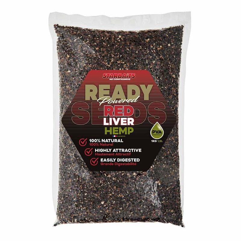 Graines Cuites Starbaits Ready Seed Red Liver Hemp - Pr&ecirc;tes &agrave; l'emploi | Pacific P&ecirc;che
