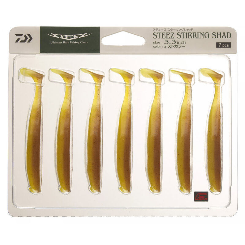 Leurre Souple Shad Daiwa Steez Stirring Shad 8.5cm (x7) - Shads | Pacific P&ecirc;che