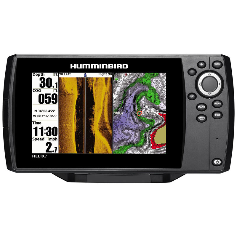 Combine sondeur gps humminbird helix 7g2 si sonde ta+t&deg; 83/200/455khz - Sondeurs/Gps | Pacific P&ecirc;che