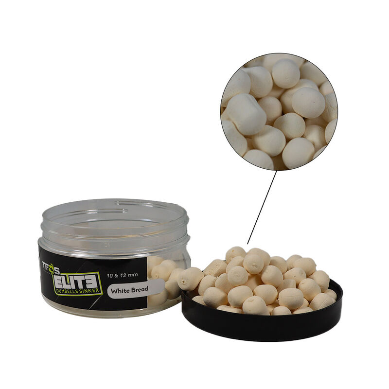 Dumbells Sinker Teos Elite 10/12mm White Bread - Dumbells / Bouillettes | Pacific Pêche