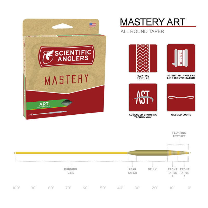 Soie flottante scientific anglers mastery art allround taper flottante wf - Flottantes | Pacific P&ecirc;che