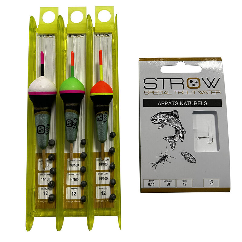 3 diff&eacute;rents kit de lignes mont&eacute;es STROW - Lignes mont&eacute;es | Pacific P&ecirc;che