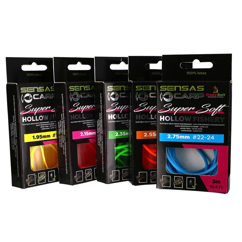 Elastique SENSAS hollow fishery super soft 5m - Elastiques Creux | Pacific P&ecirc;che
