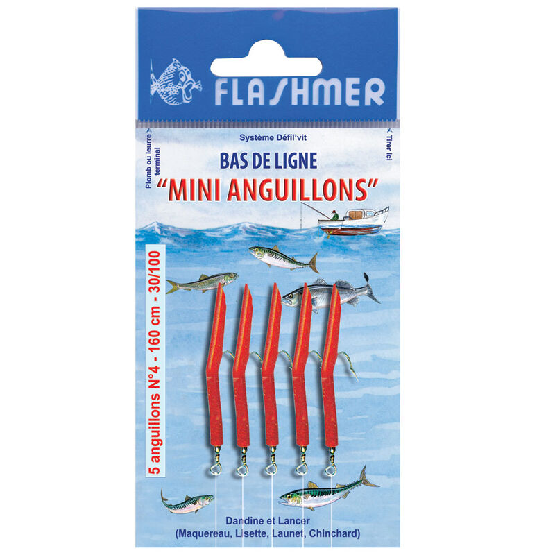 Bas de ligne flashmer mini anguillon - Bas de Lignes / Lignes Montées | Pacific Pêche