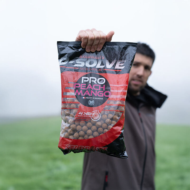 Bouillettes Starbaits Pro Peach and Mango D-solve 20 mm 2.5 kg - Denses | Pacific Pêche