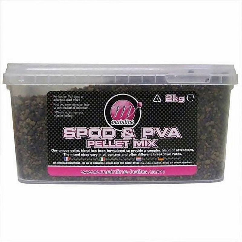 Pellets d'amorçages carpe mainline spod and pva pellet mix 2 kg - Amorçages | Pacific Pêche