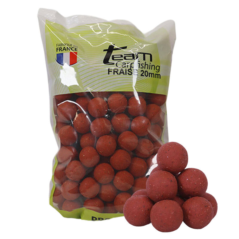 Bouillettes Team Carpfishing Fraise 20 mm - Denses | Pacific P&ecirc;che